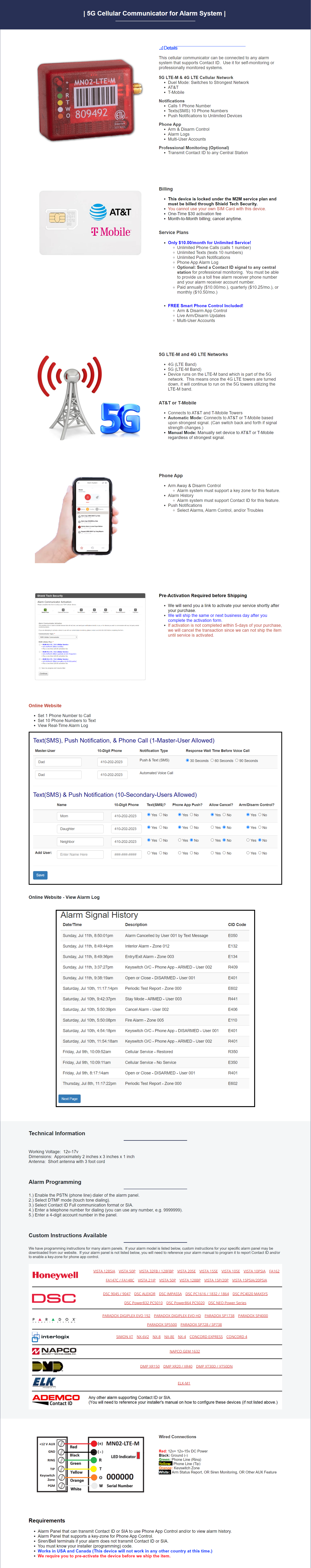 M2M Cellular Communicator Dialer Details