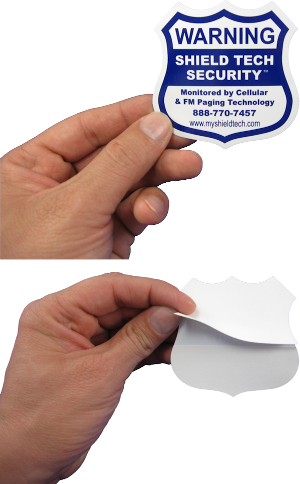 Alarm Window Back Adhesive Decal