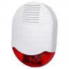 Wireless Outdoor Siren w/ Red Strobe, 3 - 5 Year Battery