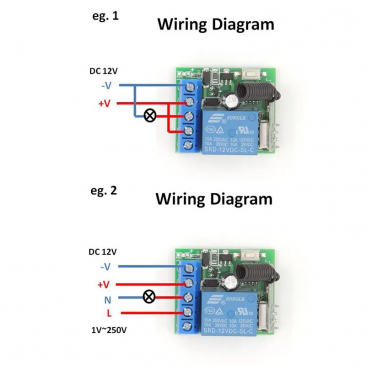 12v Relay Control Switch with Remote
