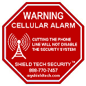 9x9in Cellular Alarm Sign [SIGN ONLY/NO STAKE] - Shield Tech Security