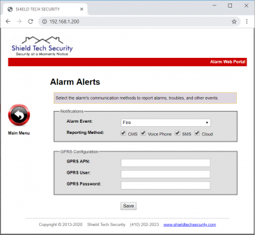 ST-VGT Web Alarm Software BIN