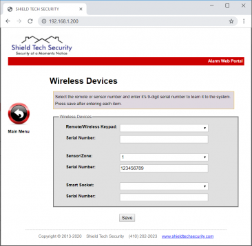 ST-VGT Web Alarm Software BIN