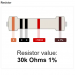 10 Pack - 10K Ohm (10,000 Ω) Resistor - 1% Tolerance Chart